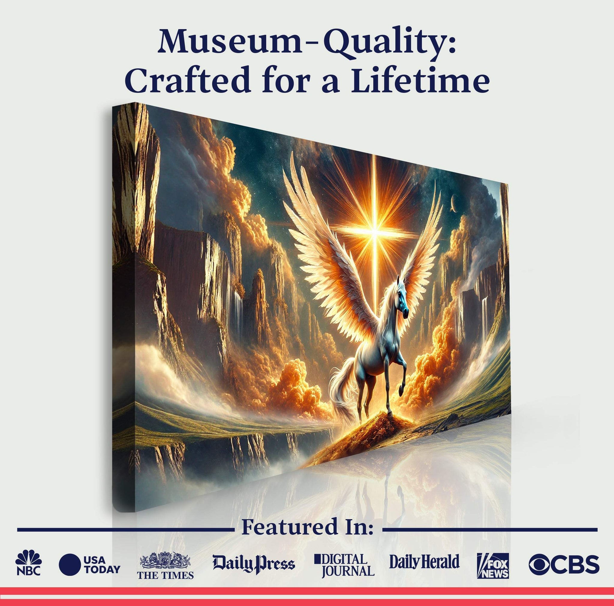 3D Horse Faith Wall Art V - Tailored Canvases - Flyclothing LLC
