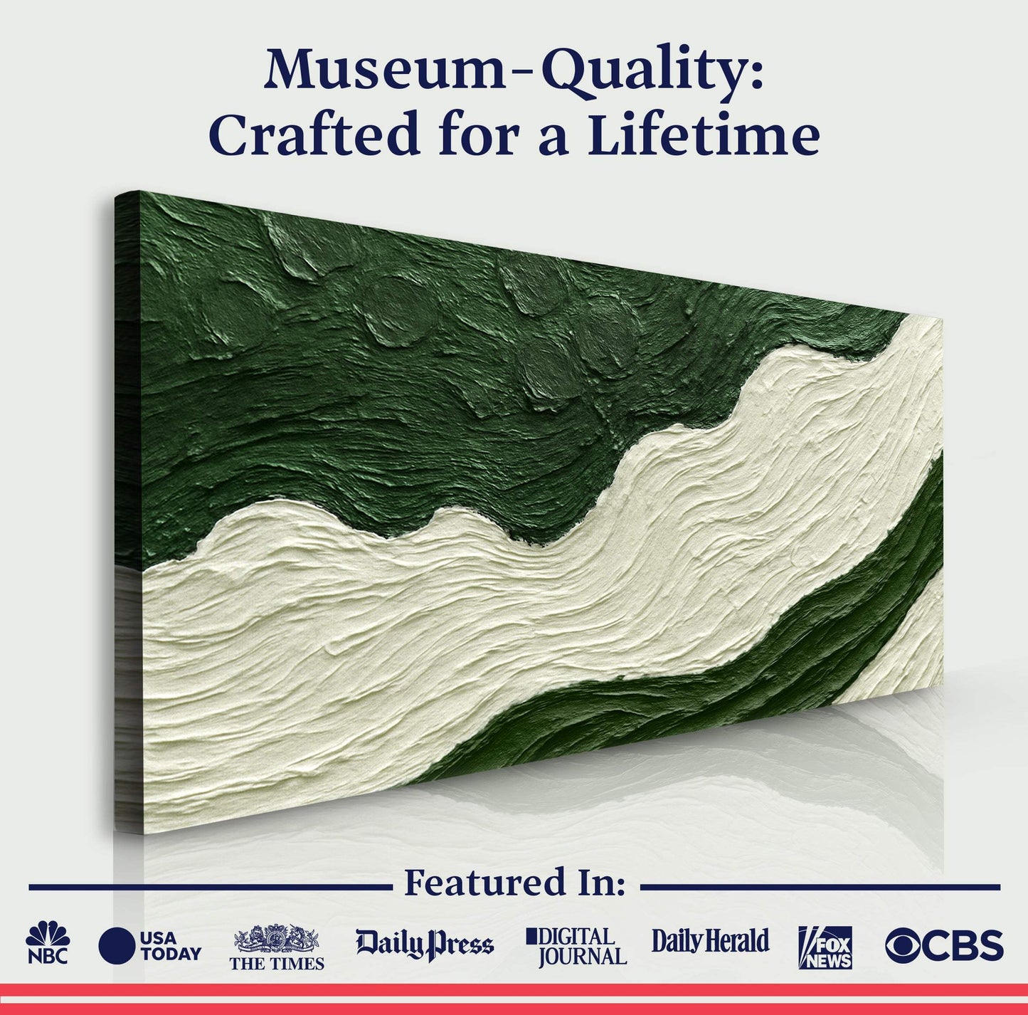 Green Rivers Abstract Wall Art VII - Tailored Canvases - Flyclothing LLC