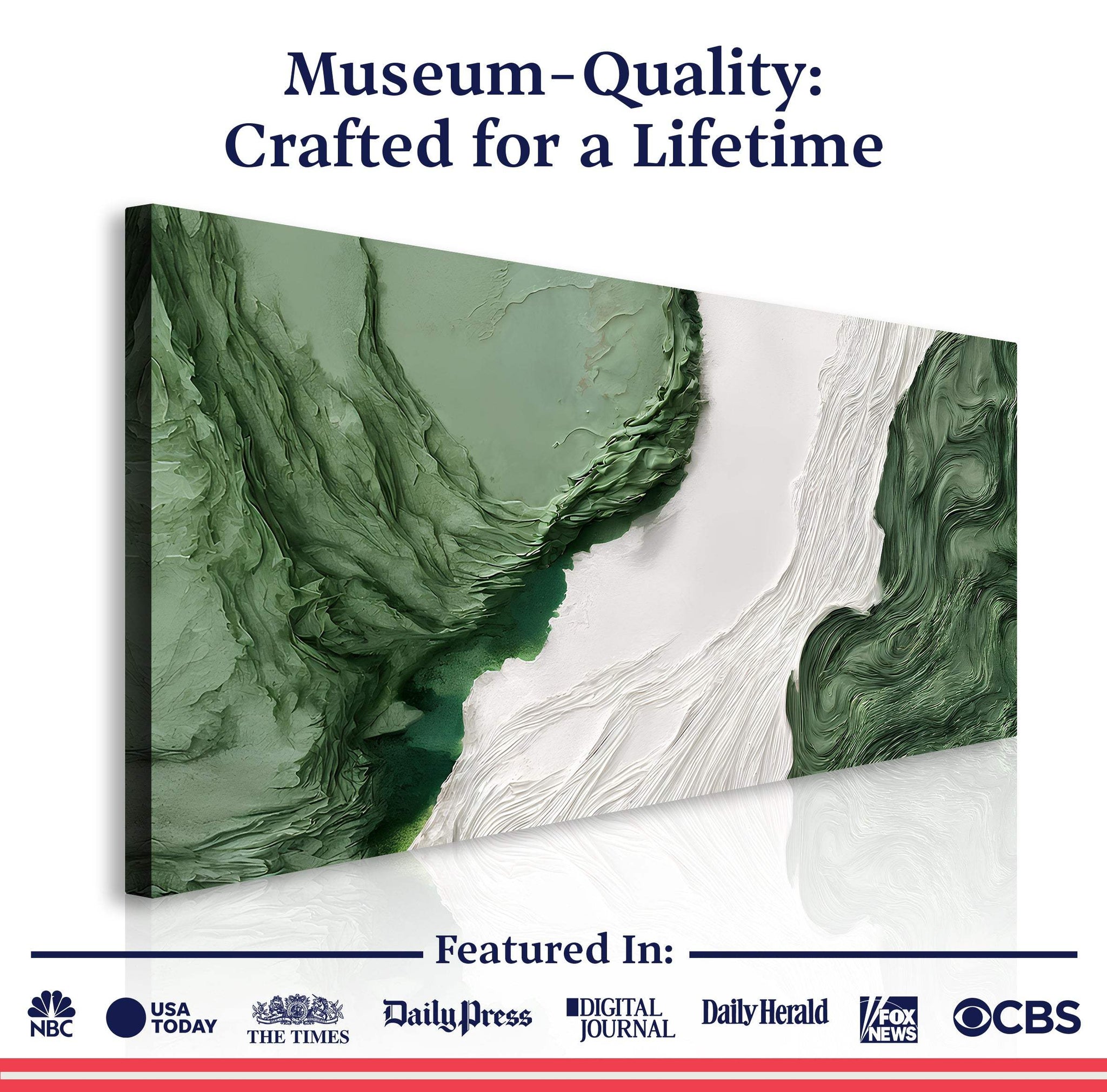 Green Rivers Abstract Wall Art V - Tailored Canvases - Flyclothing LLC