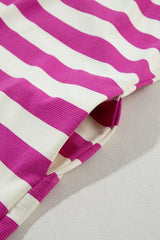 Stripe Cap Sleeve Pocketed Shift Tee Dress - Trendsi - Flyclothing LLC
