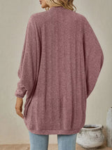Casual Knit Open Front Cardigan - Trendsi - Flyclothing LLC