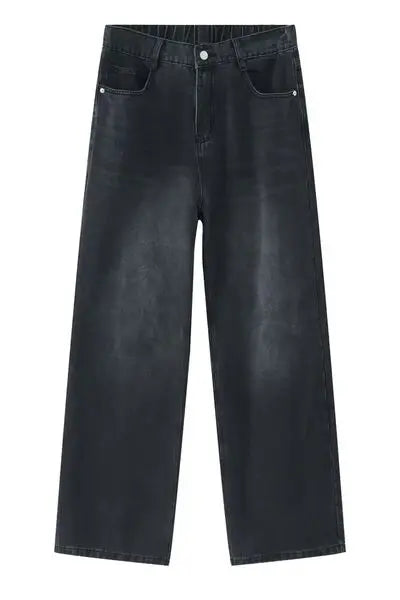 Baggy Jeans with Pockets - Trendsi - Flyclothing LLC