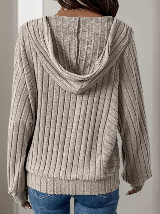 Perfee Drawstring Long Sleeve Hoodie - Trendsi - Flyclothing LLC