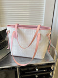 Woven Pattern Tote Bag - Trendsi - Flyclothing LLC