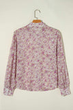 Printed Collared Neck Long Sleeve Shirt - Trendsi - Flyclothing LLC