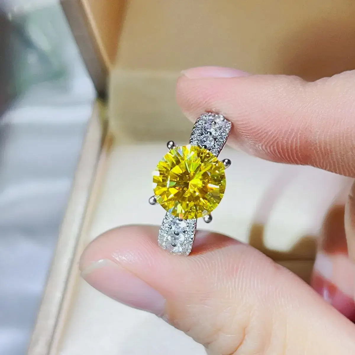 3 Carat Moissanite 925 Sterling Silver Ring - Trendsi - Flyclothing LLC