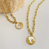 18K Gold-Plated Titanium Steel Pendant Necklace - Trendsi - Flyclothing LLC