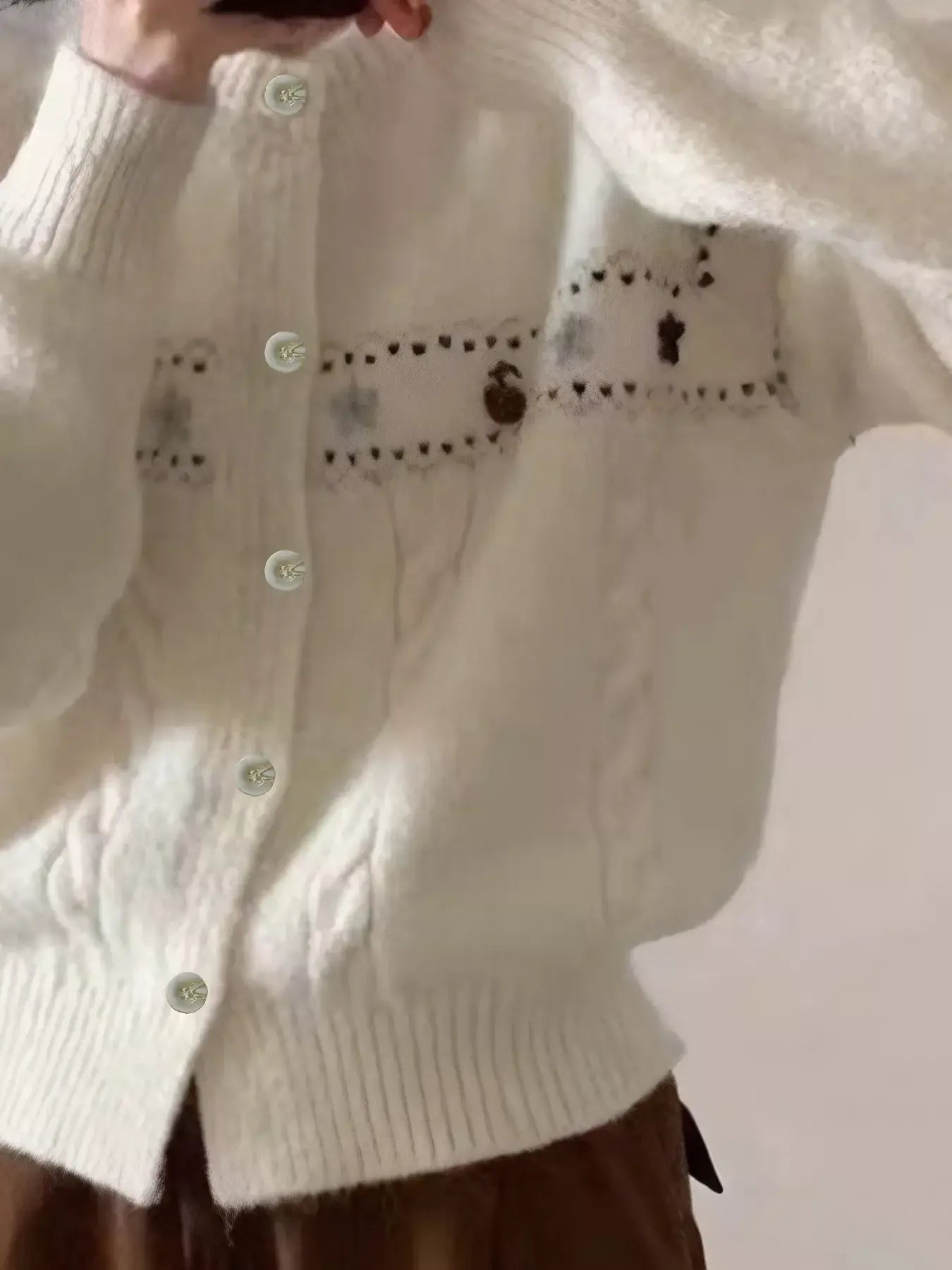 Cable Knit Button Up Cardigan - Trendsi - Flyclothing LLC