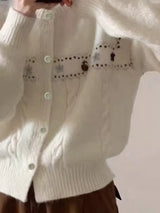 Cable Knit Button Up Cardigan - Trendsi - Flyclothing LLC