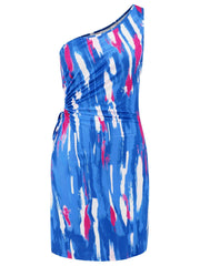Cutout Printed Sleeveless Mini Dress - Trendsi