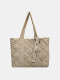 Quilted Nylon Large Tote Bag - Trendsi - Flyclothing LLC