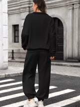 Zip-Up Long Sleeve Top and Pants Set - Trendsi - Flyclothing LLC
