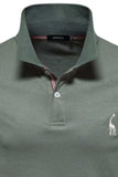 Men's Giraffe Embroidered Short Sleeve Polo - Trendsi - Flyclothing LLC