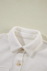 Button Up Long Sleeve Shacket - Trendsi - Flyclothing LLC