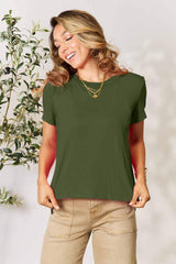 Basic Bae Full Size Round Neck Short Sleeve T-Shirt - ShopBasicbae - Flyclothing LLC