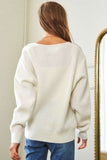 Davi & Dani Flower Embroidered Button Up Long Sleeve Cardigan - Trendsi