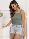 Square Neck Cropped Cami - Trendsi - Flyclothing LLC
