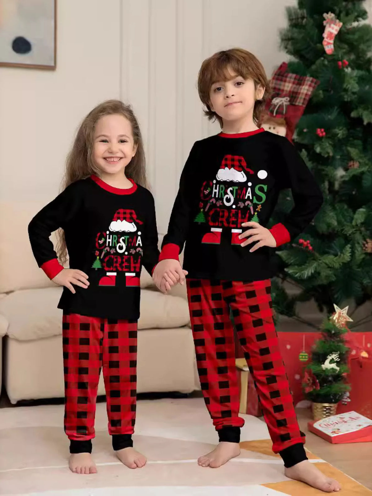 Full Size Matching Family Christmas Pajamas Set with Festive Graphic Plus Size - Trendsi - Flyclothing LLC