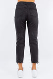 American Bazi High Waist Distressed Cropped Straight Jeans - Trendsi