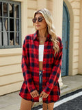 Plaid Button Up Long Sleeve Shirt - Trendsi - Flyclothing LLC