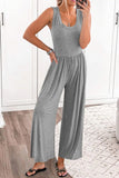 Full Size Scoop Neck Wide Strap Jumpsuit - Trendsi