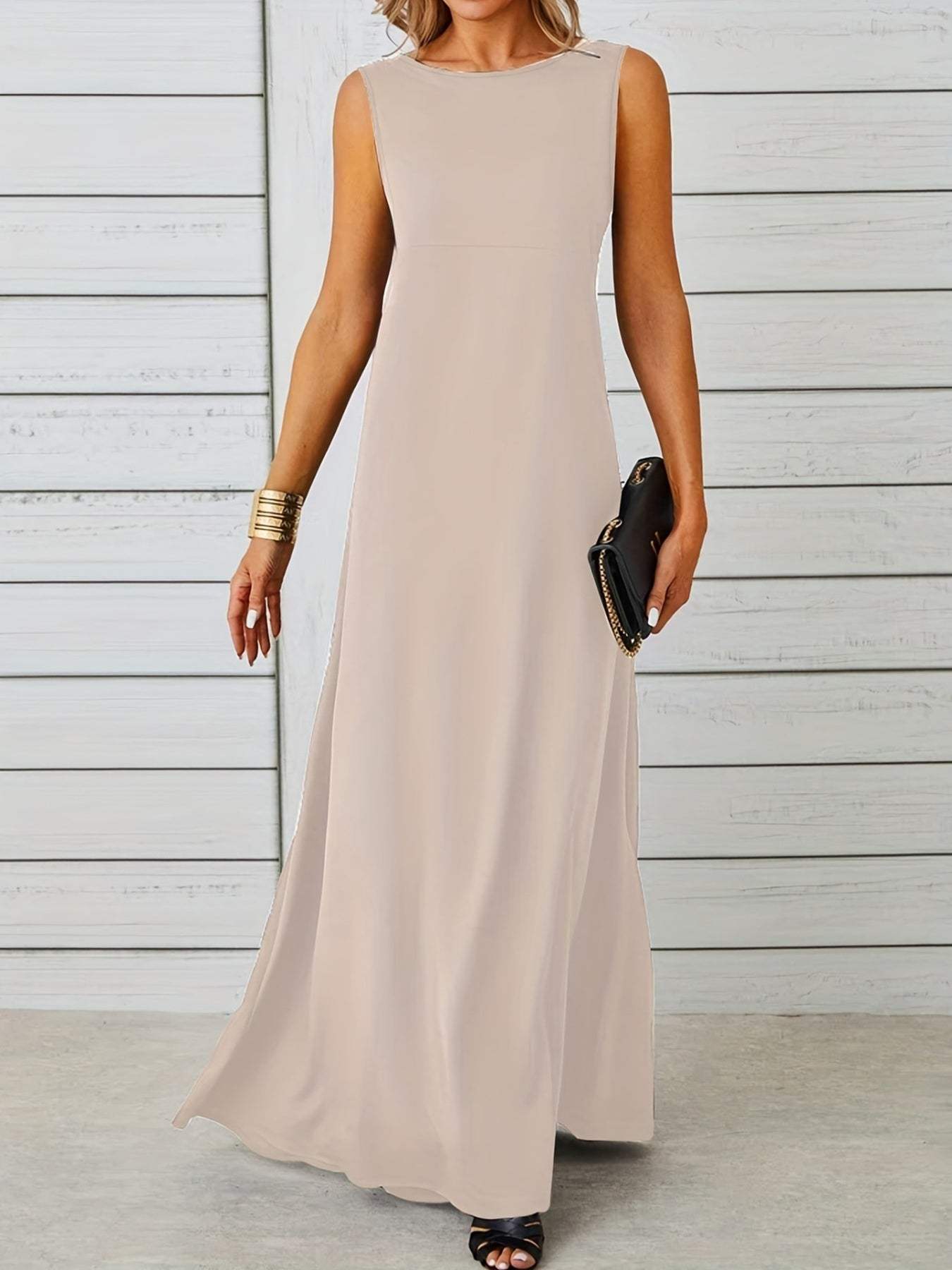 Sleeveless Flowy Maxi Dress - Trendsi - Flyclothing LLC