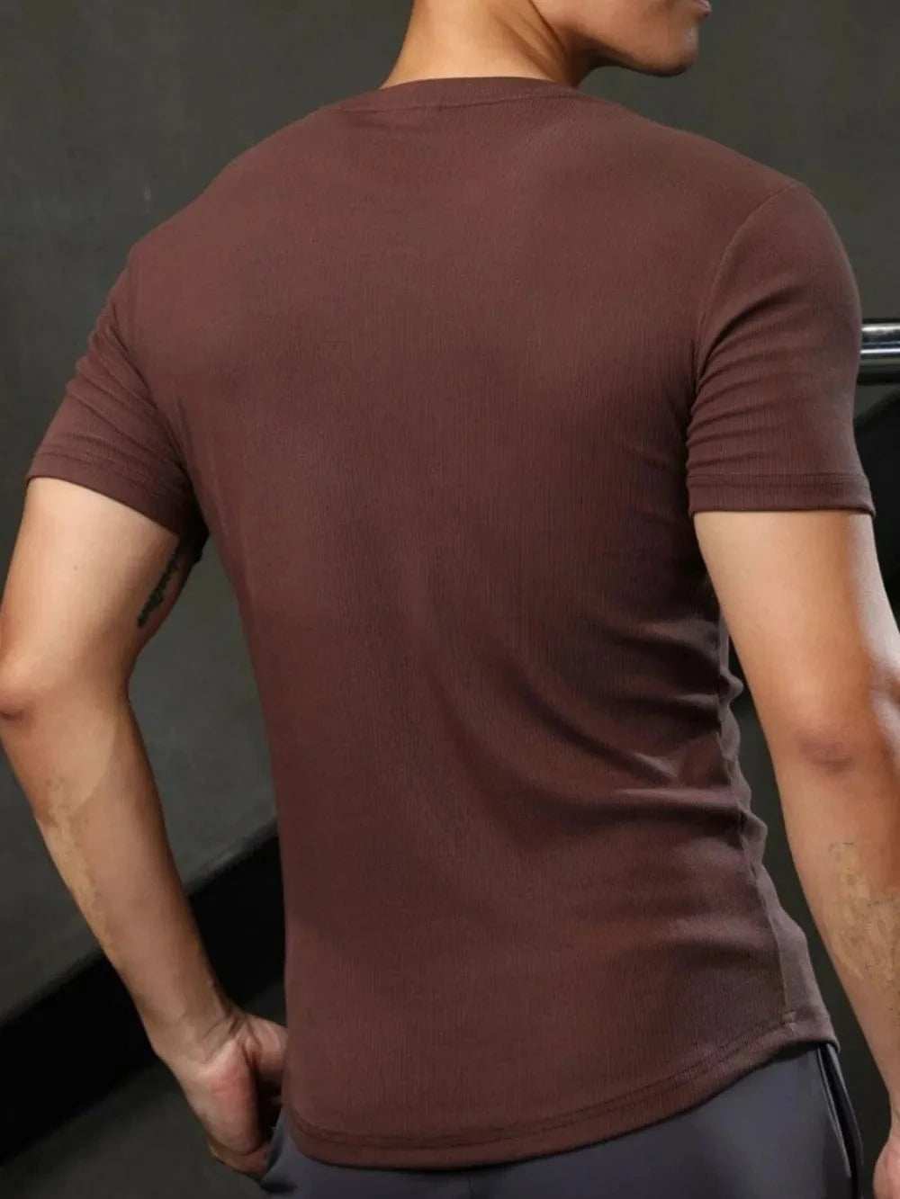 Men's Plus Size Round Neck Short Sleeve T-Shirt - Trendsi - Flyclothing LLC
