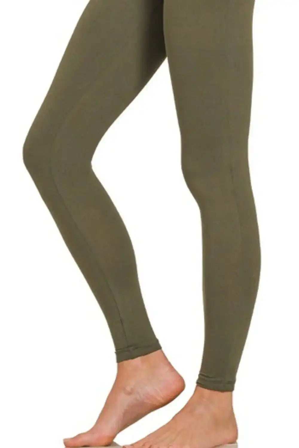 Zenana Premium Microfiber Wide Waistband Leggings - Trendsi - Flyclothing LLC