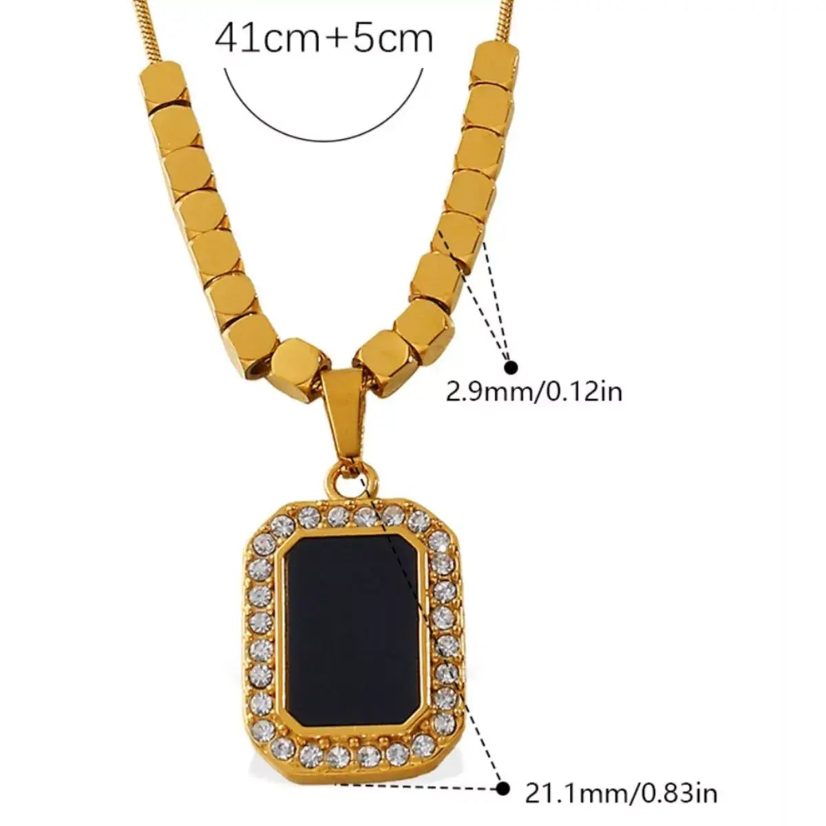 18K Gold-Plated Pendant Necklace - Trendsi - Flyclothing LLC