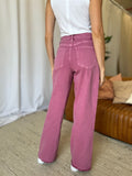 RFM Full Size High Rise Garment Dye Wide Leg  Jeans - Trendsi