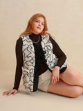 Plus Size Tied Sherpa Vest Coat with Pockets - Trendsi - Flyclothing LLC