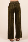 Mittoshop Corduroy Back Elastic Waist Pants - Trendsi