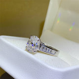 3 Carat Moissanite 925 Sterling Silver Ring - Trendsi