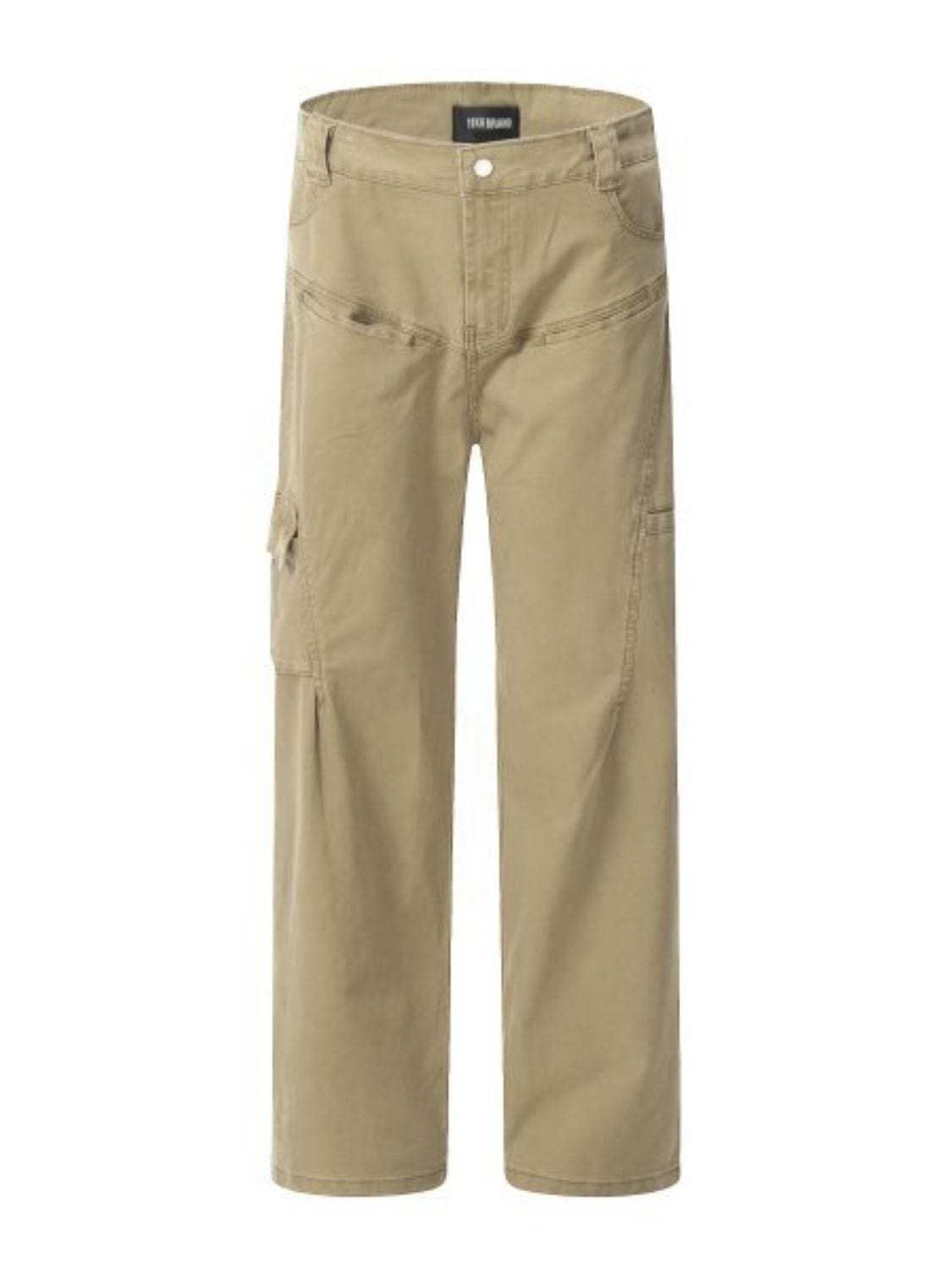 Men's Straight Leg Cargo Pants - Trendsi - Flyclothing LLC