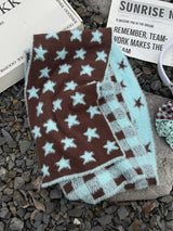 Star Plaid Plush Scarf - Trendsi - Flyclothing LLC