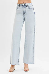 RISEN Full Size High Rise Wide Leg Jeans Plus Size - Trendsi - Flyclothing LLC