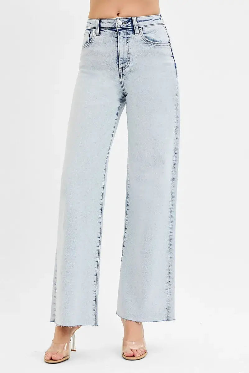 RISEN Full Size High Rise Wide Leg Jeans Plus Size - Trendsi - Flyclothing LLC