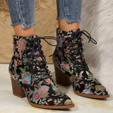 Point Toe Block Heels Boots - Trendsi - Flyclothing LLC