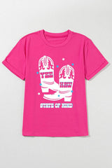 Graphic Round Neck Short Sleeve T-Shirt - Trendsi - Flyclothing LLC