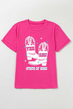 Graphic Round Neck Short Sleeve T-Shirt - Trendsi - Flyclothing LLC