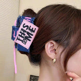 Acrylic Braided Rope Hair Claw Clip - Trendsi - Flyclothing LLC