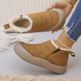 Warm Plush Lined Ankle Boots - Trendsi - Flyclothing LLC