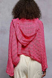 POL Cropped Hooded Knit Top with Full Sleeves - Trendsi - Flyclothing LLC