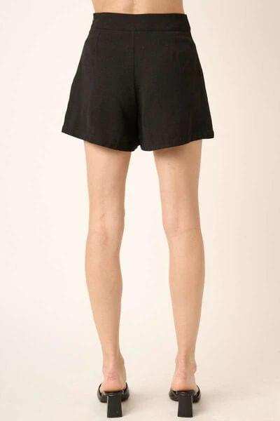 Mittoshop Side Invisible Zipper Pleated Shorts - Trendsi - Flyclothing LLC