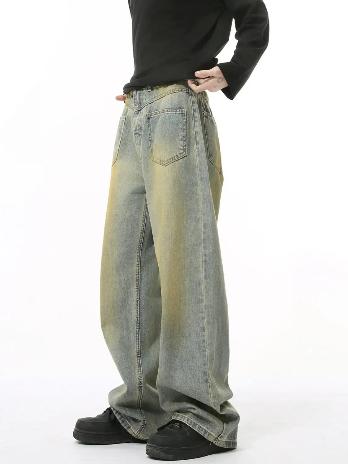 Men's Distressed Backward Jeans - Trendsi - Flyclothing LLC