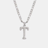 Titanium Steel Letter Pendant Necklace - Trendsi - Flyclothing LLC