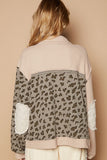 POL Leopard Exposed Seam Button Up Quilted Jacket - Trendsi