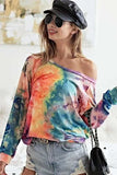 BiBi Tie Dye Soft Knit Jersey Top - Trendsi - Flyclothing LLC