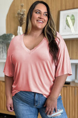 Basic Bae Full Size Bamboo V-Neck Drop Shoulder T-Shirt - ShopBasicbae - Flyclothing LLC