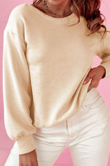 Bow Round Neck Long Sleeve Sweatshirt - Trendsi - Flyclothing LLC